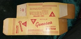 Geneseo Creamery Butter Box Geneseo Milk Products Company  Butter Box - £18.07 GBP