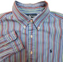 Ralph Lauren Classic Fit Button Down Shirt Mens Medium Long Sleeve Multi... - $19.39