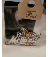 MOMMY #1 PENDANT SILVER/GOLD-Signed by Best Co. Gift For Mom-NEW IN PACKAGE - £10.85 GBP
