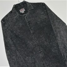 MEN&#39;S BLACK / GRAY ACID WASH SHIRT ~ Sz M / Medium ~ Mossimo Supply ~ L/... - $22.69 CAD