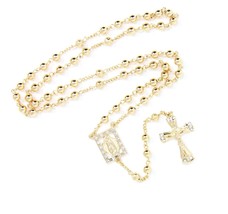 Stainless Steel Gold Silver Rosary 3mm-8mm CCB Beads Y 20 - £43.69 GBP