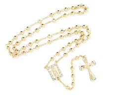 Stainless Steel Gold Silver Rosary 3mm-8mm CCB Beads Y 20 - £43.27 GBP