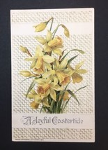 Antique Easter Greeting Card Joyful Eastertide Printed in Germany 1915 Embossed - $9.00