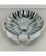 Shelton-Ware Clam Shell Shaped Candy Dish 11&quot; Serving Tray Silvertone Sc... - £15.77 GBP