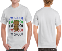 Baby Groot White Cotton t-shirt Tees - £11.43 GBP+