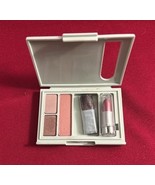 Vtg Clinique Compact Eyeshadow Blush Lipstick Double Date Mocha Pink MU22 - €15,34 EUR