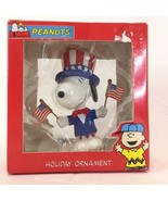 Snoopy Peanuts Kurt Adler July 4th Holiday Ornament Uncle Sam Flag U.S.A... - £15.59 GBP