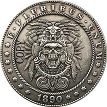 Hobo Nickel 1890-CC Usa Morgan Dollar Coin Copy Type 188 - £7.18 GBP