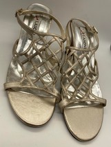 LaSonia Gold Strappy High Heels Size 9 - $9.90