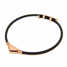 Clavis Ares Magnetic Therapy Sports Golf Health Necklace Black Band Rose Gold - £147.17 GBP