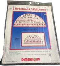 Dimensions 1986 Welcome Christmas Is For Friends Counted Cross Stitch Kit #8333 - $16.83