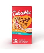 Delectables Squeeze Up Variety Pack Cat Kitty Treats 5 Chicken 5 Tuna - £11.90 GBP