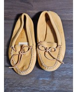 Minnetonka Moccasin Double Deer Softsole Deerskin Leather Slipper Women&#39;s 6 - €33,64 EUR