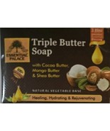 Organic Triple Butter Soap Healing Hydrating Rejuvenating Vegetable Base... - £16.77 GBP