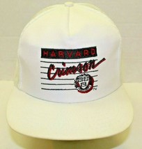 Vintage Harvard Crimson White Mesh Back Trucker Cap Hat Collegiate Licen... - £33.05 GBP