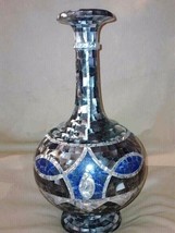 Flower Vase Multi Semiprecious Mosaic Masterpiece Handmade Art Personalized Gift - £1,348.69 GBP