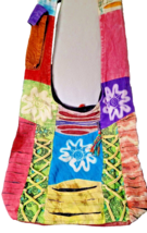 Boho Womens Hippie Cross Body Shoulder Bag India Boutique Large Cloth Beads Tie  - £17.47 GBP
