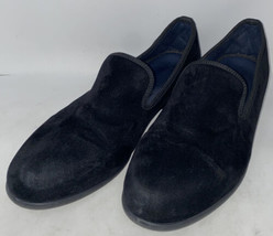 Duke &amp; Dexter Black Bowler Suede Loafers Men’s Size 8 Made in England - £78.66 GBP