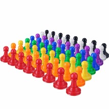 64 Pieces Multicolor Games Pieces For Board Games Plastic Games Pieces, 1 Inch G - £11.85 GBP