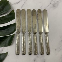 WM Roger Silver Nickel Silverware Flatware Lot of 6 Butter Knife Floral ... - $530.50 MXN