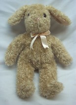 Vintage 1992 Ty Tan Baby Curly Bunny Rabbit 11&quot; Plush Stuffed Animal Toy - £27.63 GBP