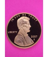 Gem Proof 2007 S Ultra Deep Cameo Lincoln Memorial Cent Same Coin In Pic... - $13.65 CAD