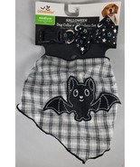 Way To Celebrate Dog Bandana &amp; Collar Set Black Bat &amp; Moon Print (Medium) - €18,70 EUR