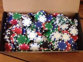 Huge Lot Various Clay &amp; Plastic Poker Chips Red White Blue Green Black 7... - £62.94 GBP