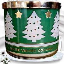 HTF NEW BATH &amp; BODY WORKS WHITE VELVET COCONUT 3 WICK SCENTED CANDLE 14.... - $497.49 MXN