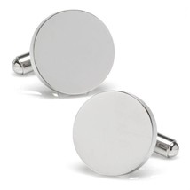 Stainless steel round infinity engravable cufflinks of trendolla trendolla jewelry 1 thumb200