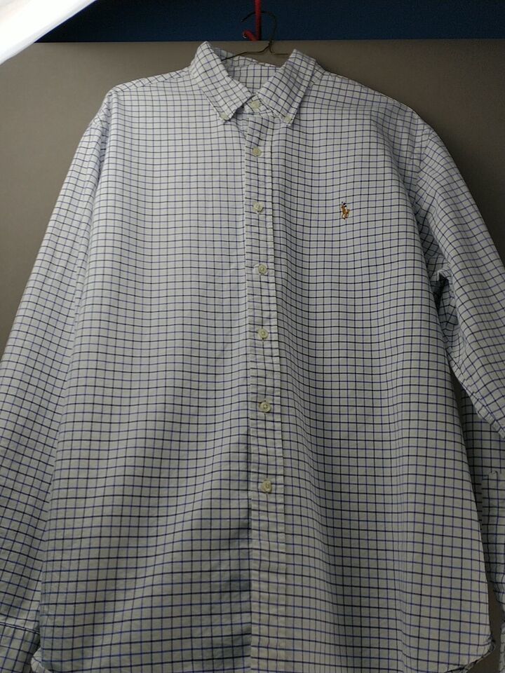 Primary image for RALPH LAUREN Mens X Large Classic Fit Check Button Down Cotton Shirt 1335