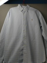 RALPH LAUREN Mens X Large Classic Fit Check Button Down Cotton Shirt 1335 - £14.65 GBP
