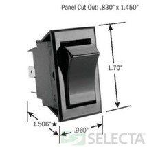  Selecta Switch SS1106-BG rocker switch 7/8 X 1-1/2 dpdt  - $32.97