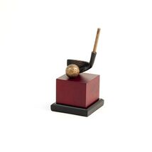 Bey Berk 9&quot; Golf Club Head Sculpture on Burl Wood Base - $1,465.43 MXN