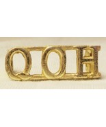 Military Pin QOH Queens Own Hussars Shoulder Title Badge - $3.43