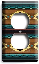 Southwest Blanket Pattern Aztec Inca Maya Duplex Outlet Wall Plate Tv Room Decor - £8.15 GBP