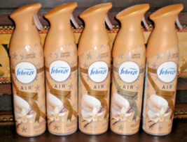 5 Febreze Air Room Freshener Sprays Fresh Baked Vanilla 8.8 Oz Each Spray Bottle - £20.95 GBP
