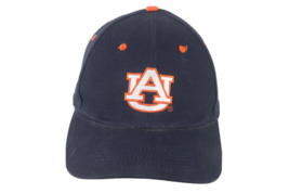 Vintage 90s Auburn University Tigers Spell Out Snapback Hat Cap Navy Blue - £17.37 GBP