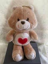 Vtg Kenner 1983 Care Bears Tenderheart Bear 13” Plush Stuffed Heart tan Beige - £7.88 GBP