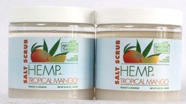 2 Count Natural Therapy 23.28 Oz Hemp & Tropical Mango Nourishing Salt Scrub