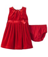Christmas Dress Carter&#39;s Baby Girl&#39;s 2-Piece Sleeveless Red Velvet Dress... - £9.03 GBP
