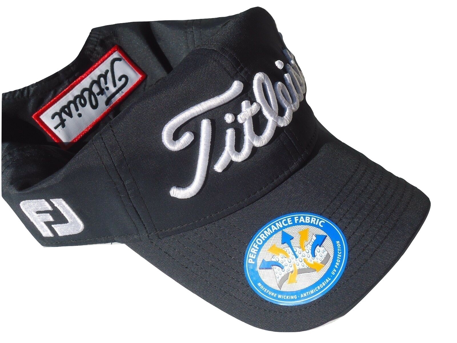 NEW! Black-White Accents Titleist Men-Women's PRO-V1 UV Cap "fJ" Golf Hat - $49.38