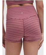LULULEMON Align High-Rise Short 4” Jacquard~Stripe Pink Frosting/Rock Me... - $167.83 CAD