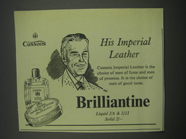 1957 Cussons Brilliantine Ad - His Imperial Leather - £14.72 GBP