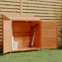 vidaXL Medium Rectangular Solid Fir Wood Garden Shed Brown - $6,314.51 MXN