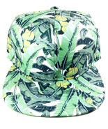 BANANA PALM TREES ALL OVER PRINT HAWAIIAN SNAPBACK HAT CAP FLORAL GREEN ... - $349.22 MXN