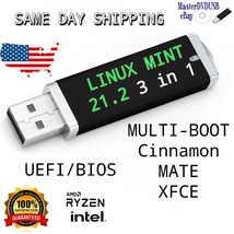 Linux Mint 21.2 3 In 1 Bootable Usb Drive Cinnamon, Mate, Xfce Hq Usb Usa - £11.67 GBP
