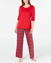 allbrand365 designer Womens Mix It Brinkley Plaid Pajama Set, Small - £33.89 GBP