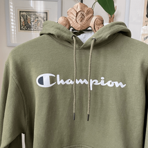 Champion Olive Green Pullover Hoodie Sweatshirt M - $334.80 MXN