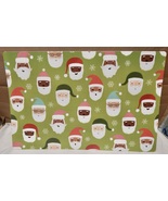 Christmas Placemats Plastic 17” x 11” Sleigh Bell Bistro Santa Faces 272S - £1.51 GBP